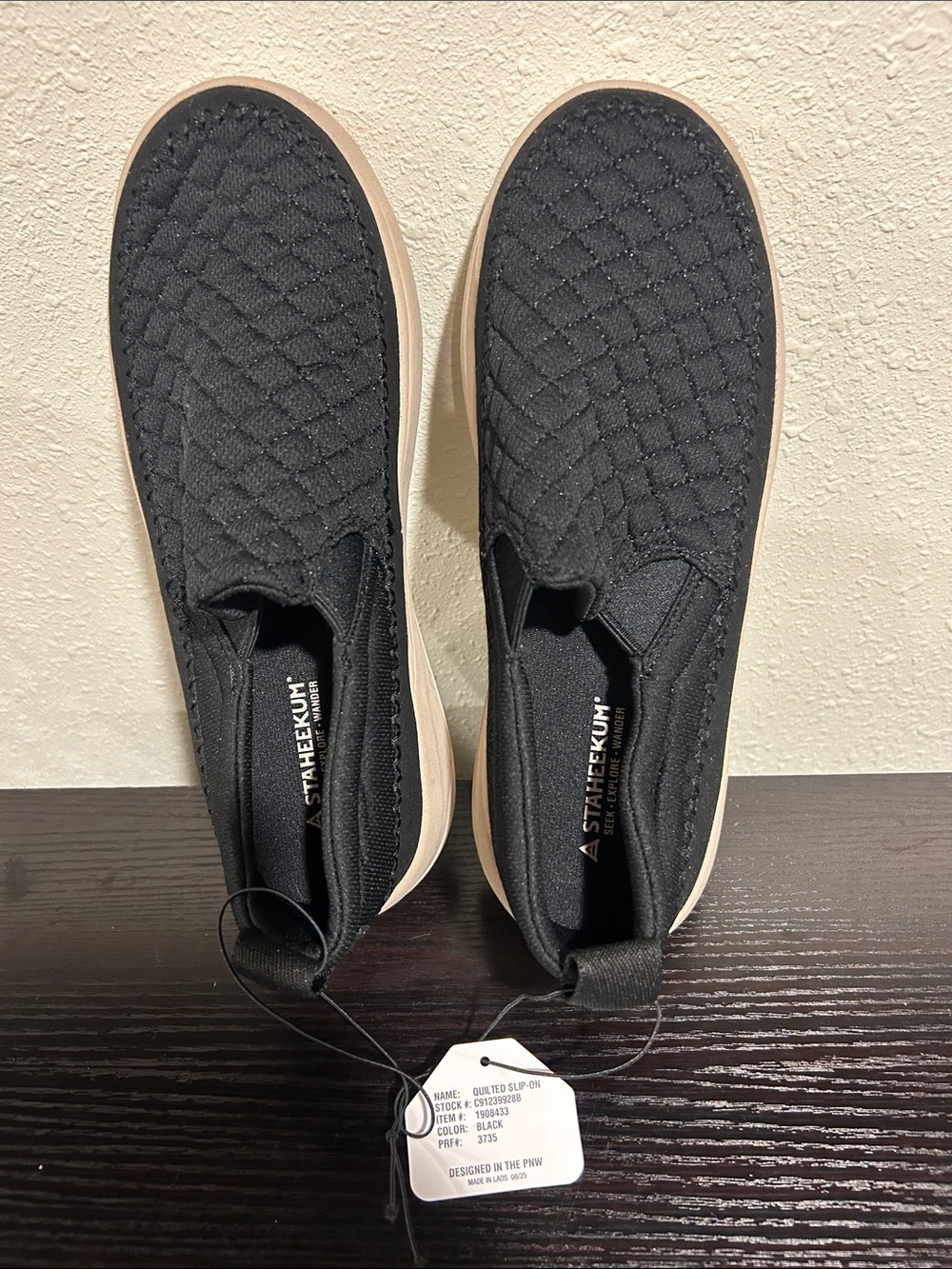 Stafrekum Quilted Slip-On Loafers - Black